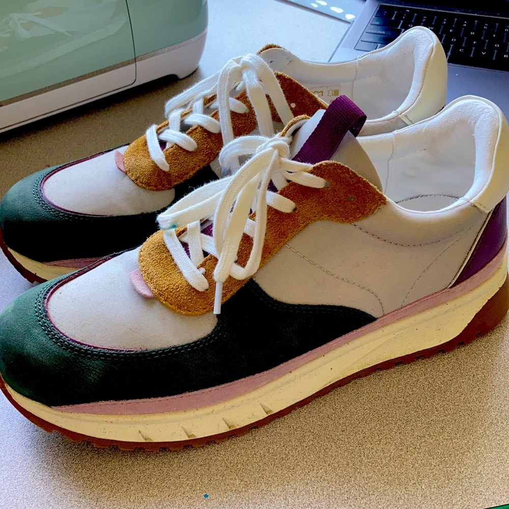 Madewell brand sneakers; size ten; multicolor
